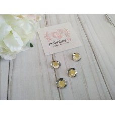 Стразы круглые 12 мм, цвет белый